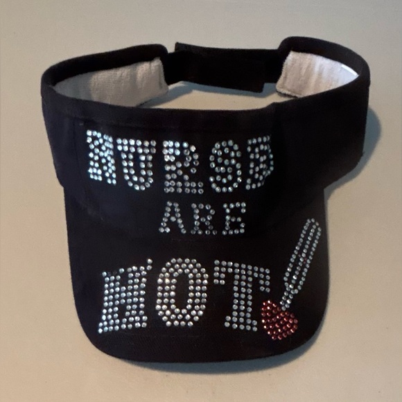 Lyn Dorf | ladies Nurse adjustable embellished sunvisor. - Picture 2 of 10